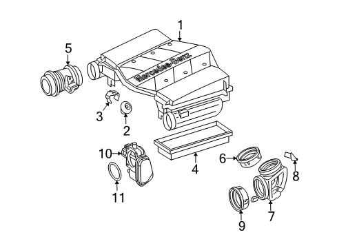 2006 Mercedes-Benz R500 Air Intake Diagram