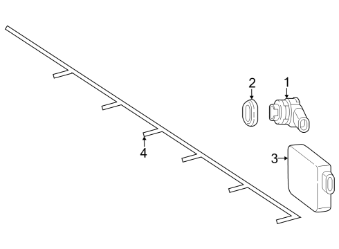 2023 Mercedes-Benz C63 AMG S Electrical Components - Front Bumper Diagram