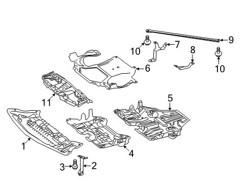 2015 Mercedes-Benz E63 AMG S Splash Shields Diagram