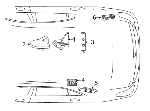 2020 Mercedes-Benz S560e Antenna & Radio Diagram