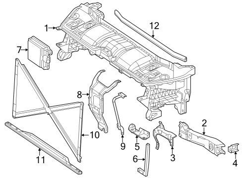 Headlamp Bracket Diagram for 167-627-08-00