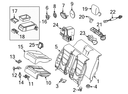 Seat Back Cover Diagram for 216-920-17-47-9F17