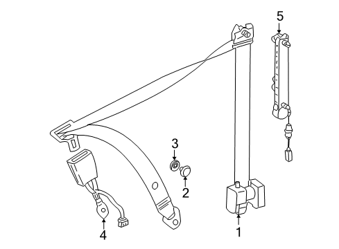 2005 Mercedes-Benz S55 AMG Front Seat Belts Diagram