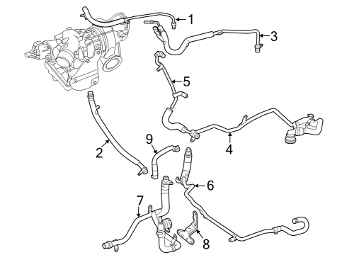 2024 Mercedes-Benz C43 AMG Turbocharger & Components Diagram 1