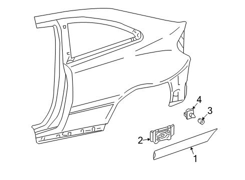 2005 Mercedes-Benz C230 Exterior Trim - Quarter Panel Diagram 1