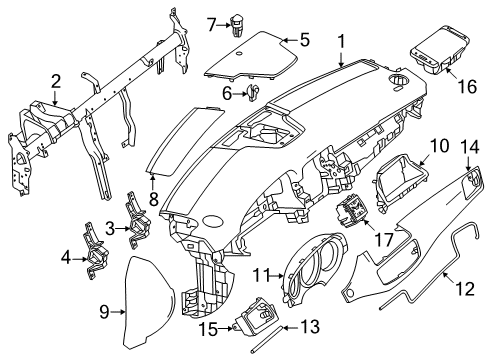 Instrument Panel Lamp Diagram for 218-825-01-10