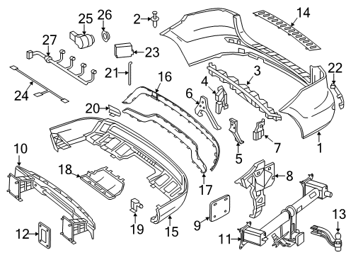 Tow Bracket Cover Diagram for 166-885-15-01