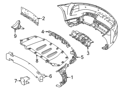 2020 Mercedes-Benz AMG GT C Bumper & Components - Rear Diagram 2