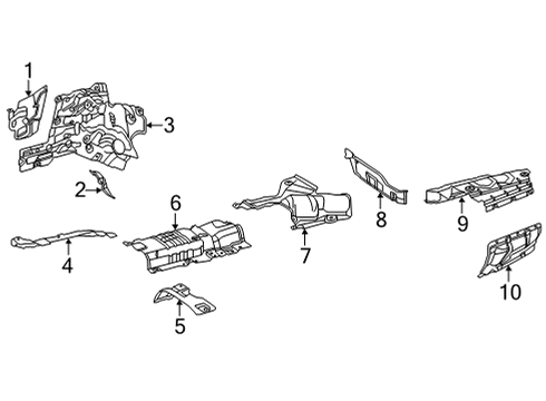 Heat Shield Diagram for 206-680-15-05