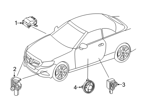 2023 Mercedes-Benz C43 AMG Air Bag Components Diagram 4