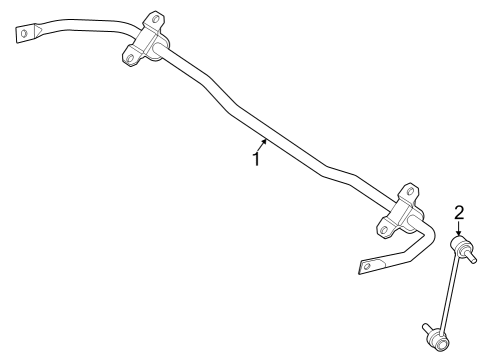 2023 Mercedes-Benz SL55 AMG Stabilizer Bar & Components - Rear Diagram