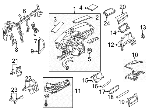 Trim Molding Diagram for 204-680-22-02