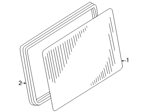 2005 Mercedes-Benz G500 Back Door - Glass & Hardware Diagram