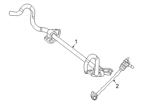 2016 Mercedes-Benz C63 AMG Stabilizer Bar & Components - Front Diagram 1