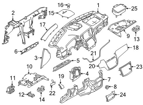 2016 Mercedes-Benz GLE400 Instrument Panel Diagram