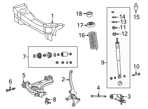 1999 Mercedes-Benz CLK320 Front Suspension Components, Lower Control Arm, Upper Control Arm, Stabilizer Bar