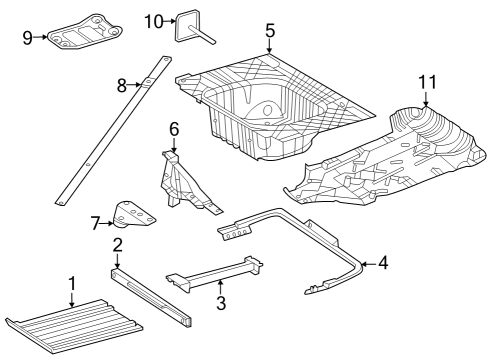 Rear Support Diagram for 223-610-70-01