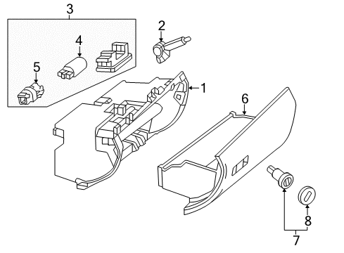 2015 Mercedes-Benz E250 Glove Box Diagram