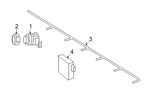 2018 Mercedes-Benz GLC350e Electrical Components - Front Bumper Diagram 1