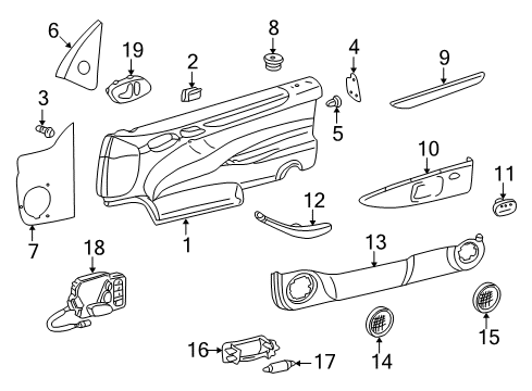 2000 Mercedes-Benz CLK430 Power Seats Diagram 1