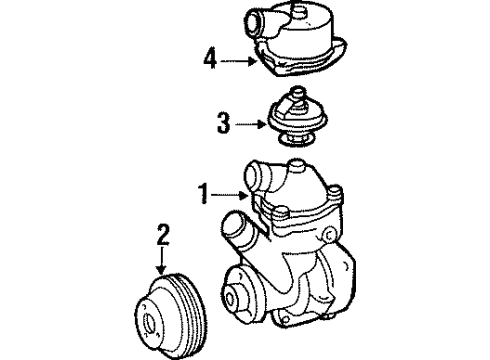 1994 Mercedes-Benz E320 Water Pump Diagram