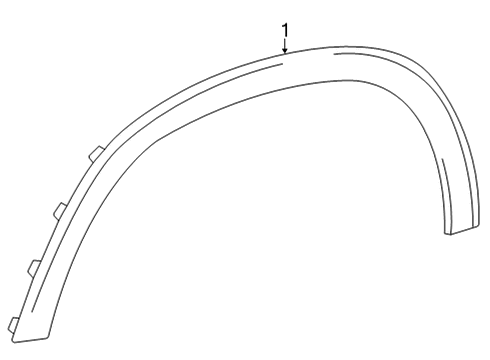 2022 Mercedes-Benz GLS63 AMG Exterior Trim - Fender Diagram