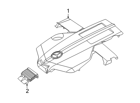 2016 Mercedes-Benz GL450 Engine Appearance Cover Diagram