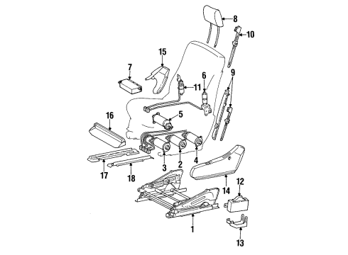 Recline Cover Diagram for 140-910-24-18-9051