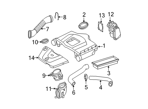 Air Inlet Duct Diagram for 272-090-06-82