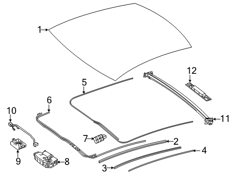 2015 Mercedes-Benz S65 AMG Sunroof, Body Diagram