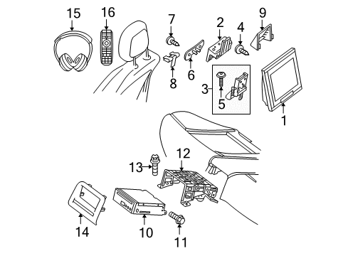 2012 Mercedes-Benz E350 Entertainment System Components Diagram