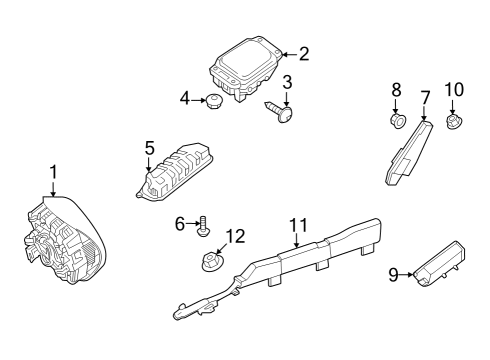 2023 Mercedes-Benz SL63 AMG Air Bag Components Diagram 1