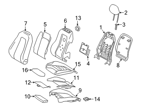 2022 Mercedes-Benz GLB250 Driver Seat Components