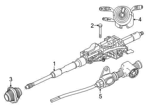 2020 Mercedes-Benz C43 AMG Steering Column & Wheel, Steering Gear & Linkage Diagram 2