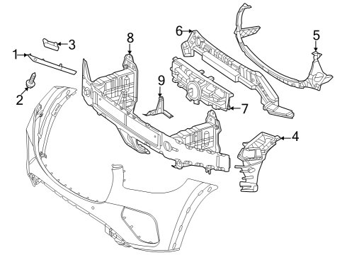 2024 Mercedes-Benz GLS450 Bumper & Components - Front Diagram 4