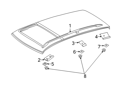 2009 Mercedes-Benz E63 AMG Luggage Carrier Diagram