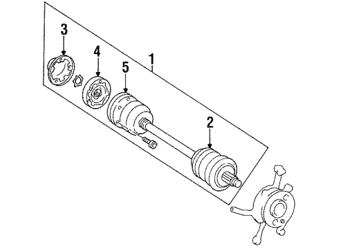 1997 Mercedes-Benz S600 Drive Axles - Rear Diagram 1