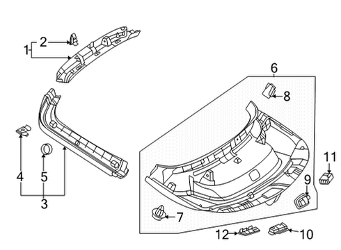 Side Trim Diagram for 290-740-21-00-9051