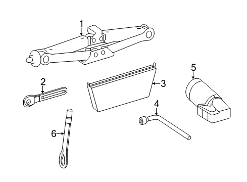 2017 Mercedes-Benz B250e Jack & Components Diagram