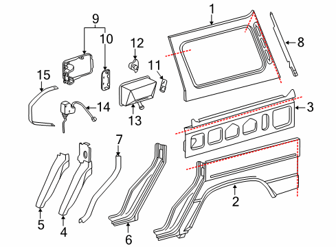 2010 Mercedes-Benz G55 AMG Fuel Door, Electrical Diagram