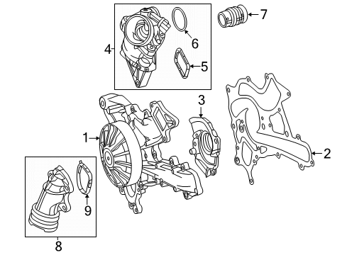 2020 Mercedes-Benz S560e Water Pump Diagram