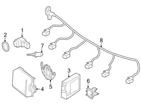 Distance Sensor Bracket Diagram for 213-888-99-00