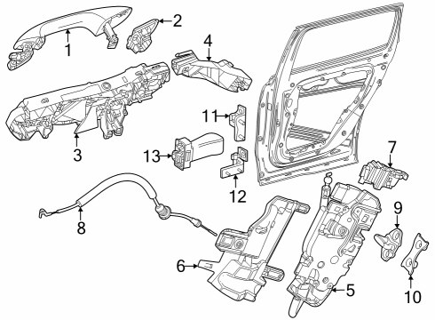 2022 Mercedes-Benz EQB 350 Lock & Hardware Diagram 2