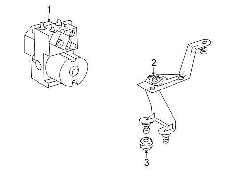 2001 Mercedes-Benz CL500 ABS Components