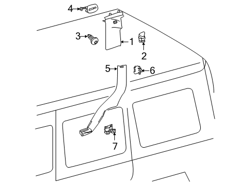 2021 Mercedes-Benz G550 Interior Trim - Quarter Panels Diagram