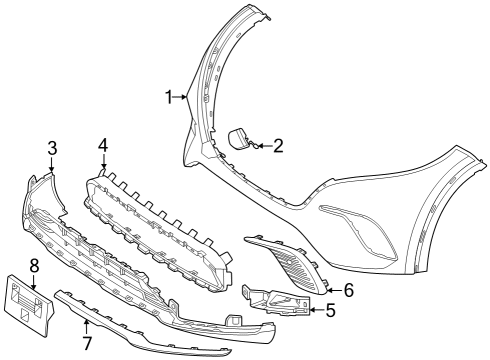 Bumper Cover Diagram for 296-880-02-00-9999