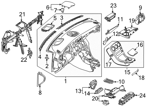 2018 Mercedes-Benz C350e Instrument Panel Diagram