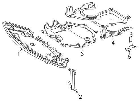 2020 Mercedes-Benz GLC300 Splash Shields Diagram 1