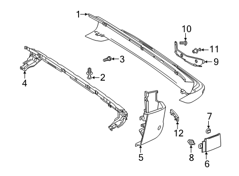 2023 Mercedes-Benz Sprinter 3500XD Bumper & Components - Rear Diagram 2