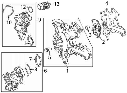 2022 Mercedes-Benz GLC43 AMG Water Pump Diagram 3